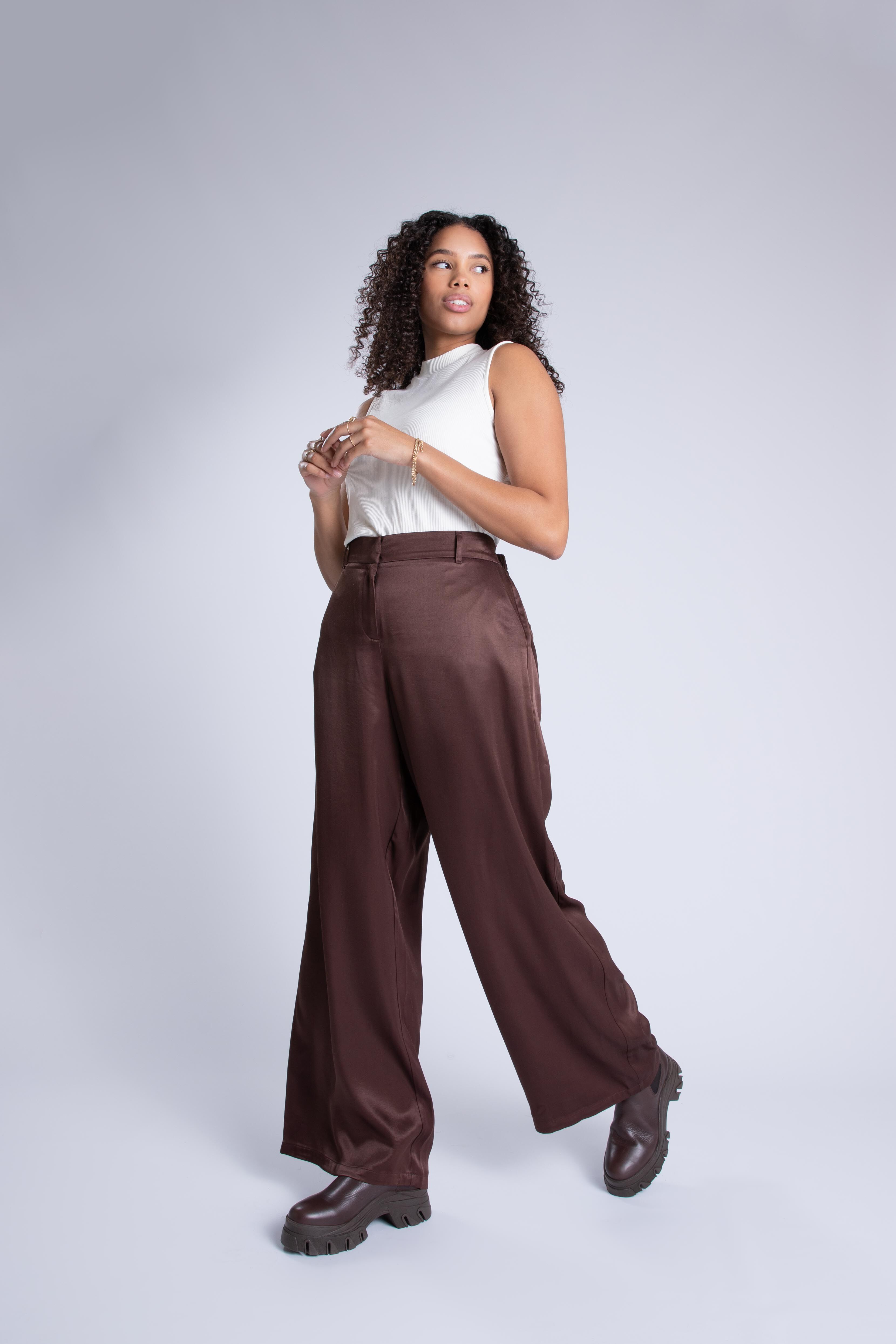 Pantalon de 2024 saten